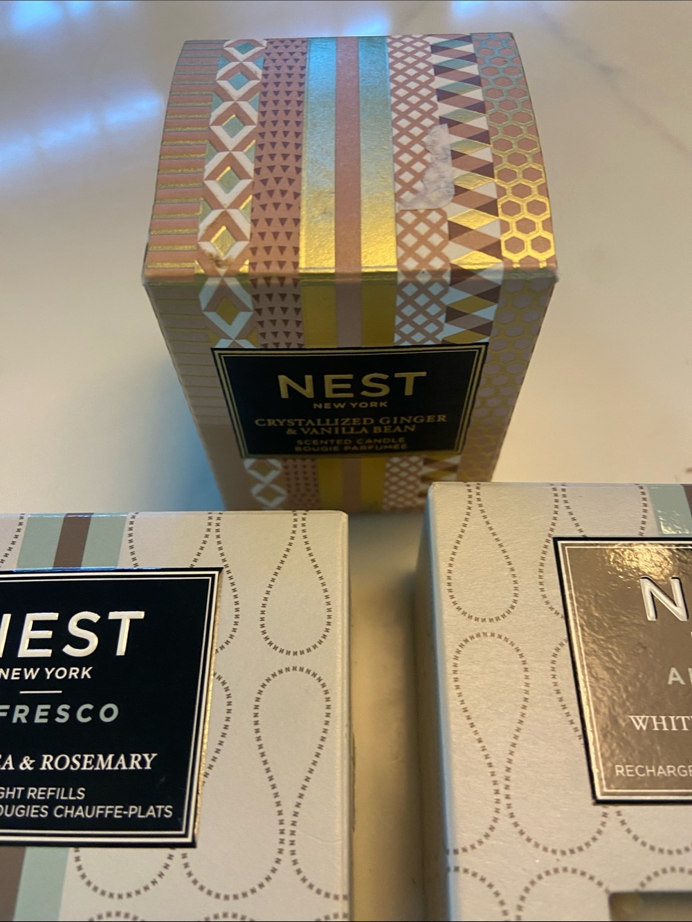 NEST Fragrances White Tea & Rosemary Tea Light Candles - Set of 2 (White) - Picture 4 of 16